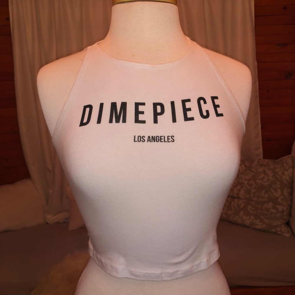 Dime piece crop top. In white. Size M.